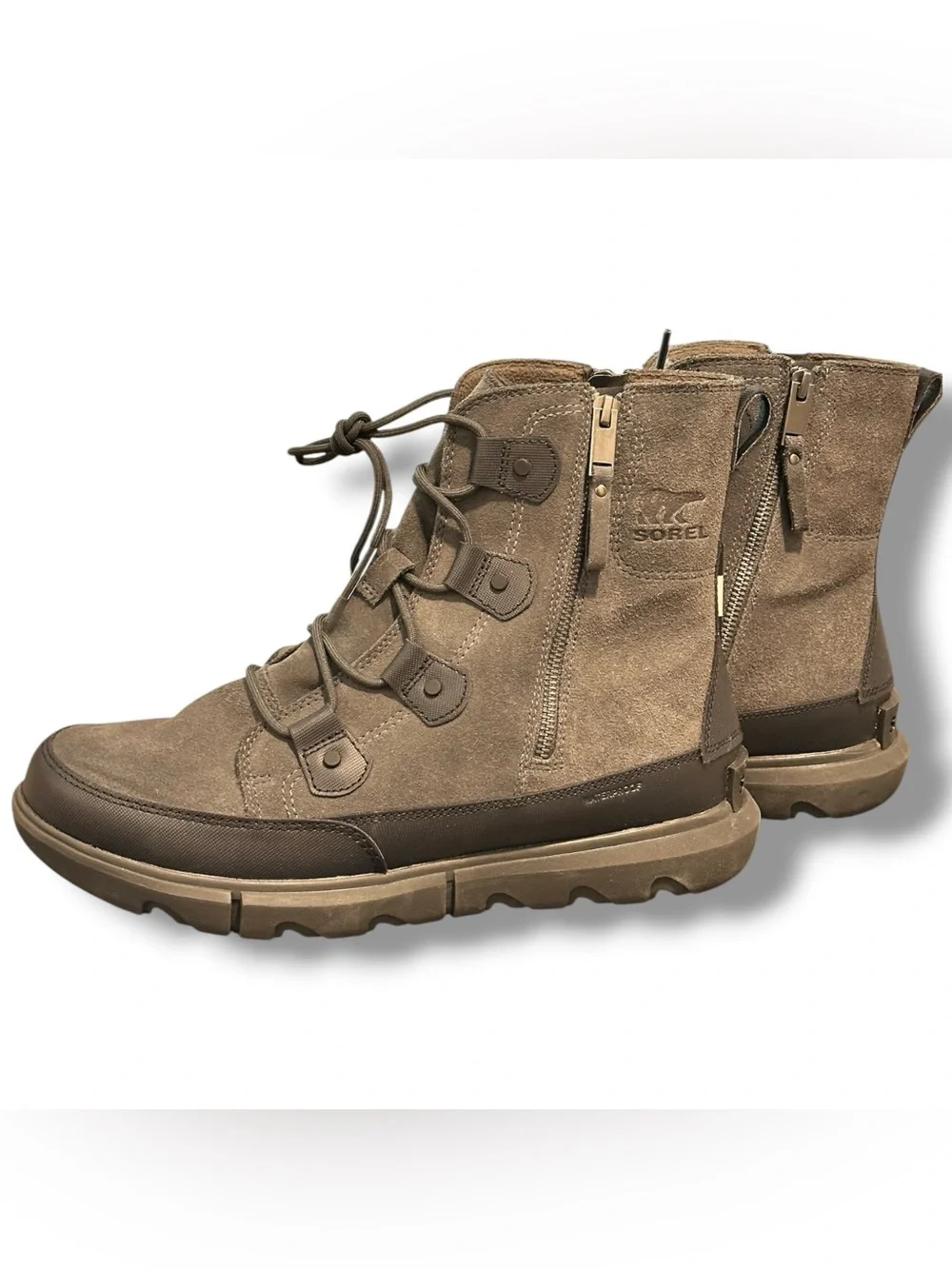 NWT Sorel Gray EXPLORER Suede Winter Boots - Men's size 11